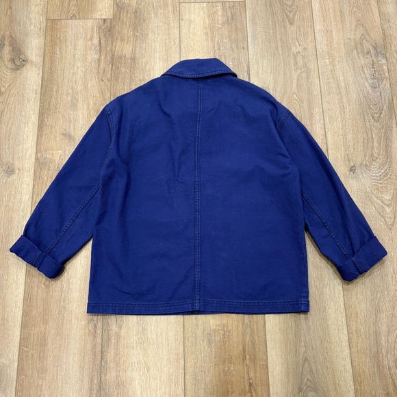 🌟AMERICAN VINTAGE🌟 WOMENS COTTON CHORE WORK JACKET BLUE XS - Picture 7 of 8